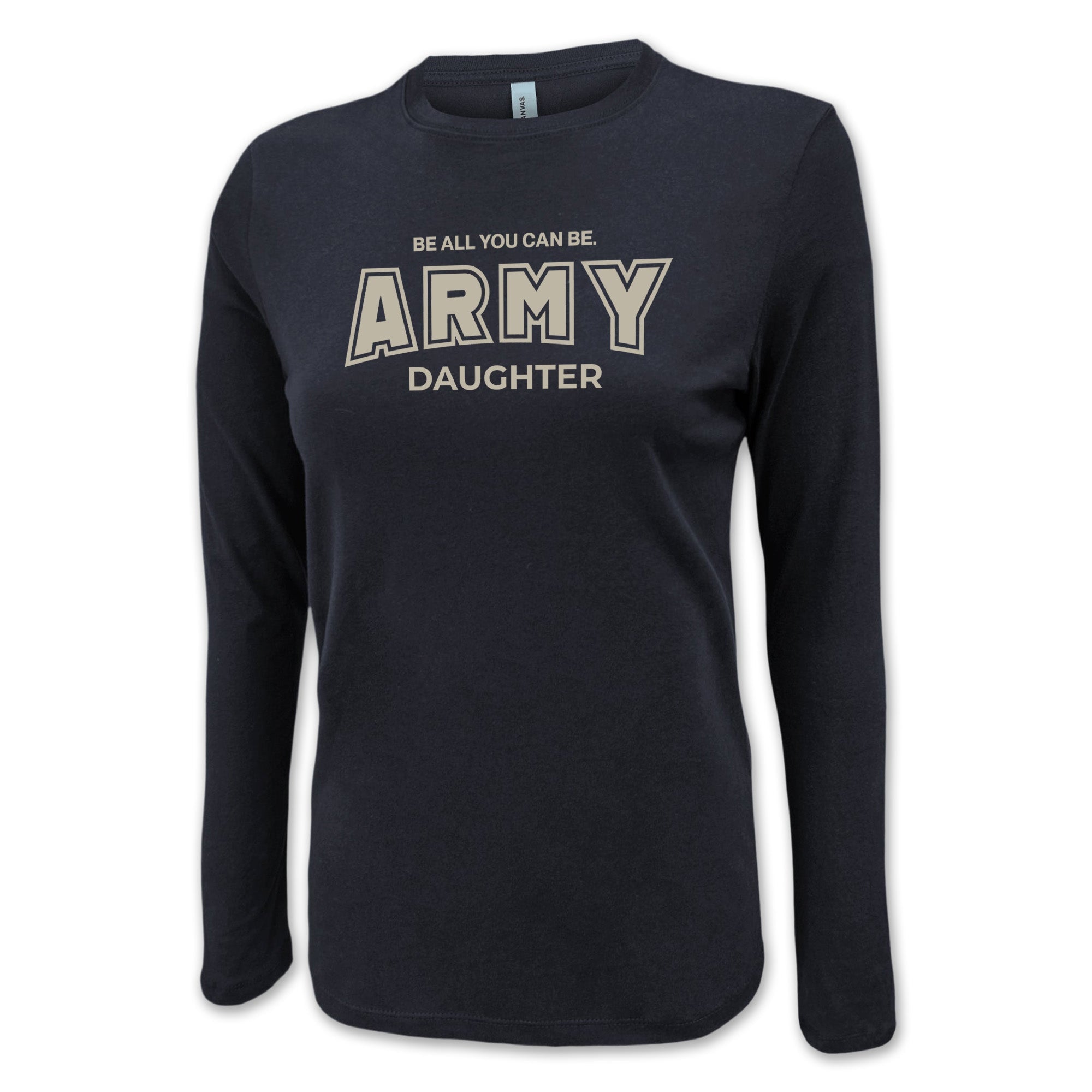 Army Daughter Women's Long Sleeve T-Shirt (Black)