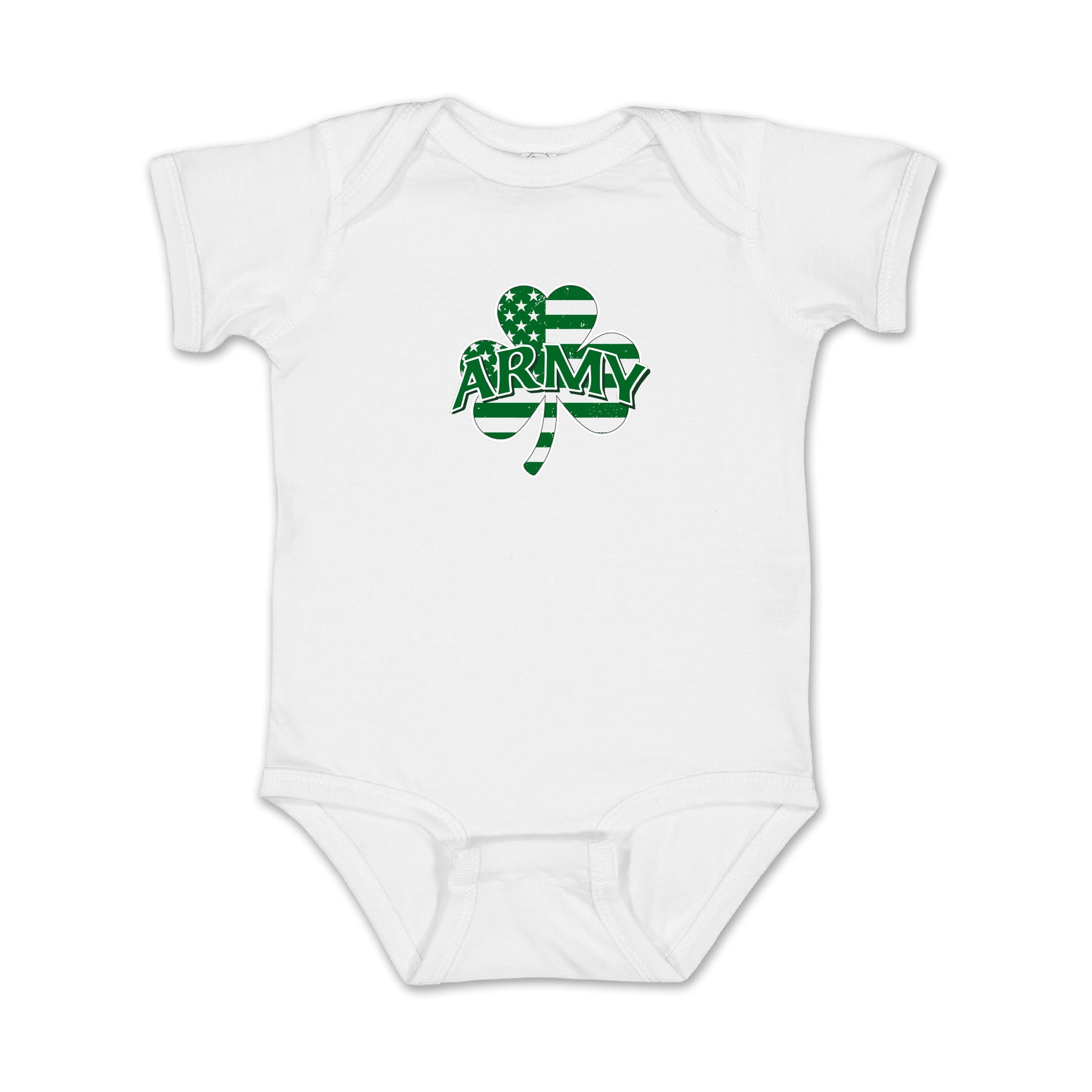 Army Shamrock Infant Romper