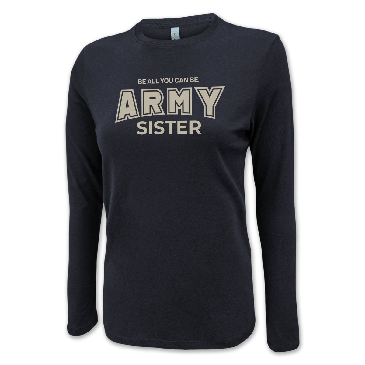 Army Sister Women's Long Sleeve T-Shirt (Black)