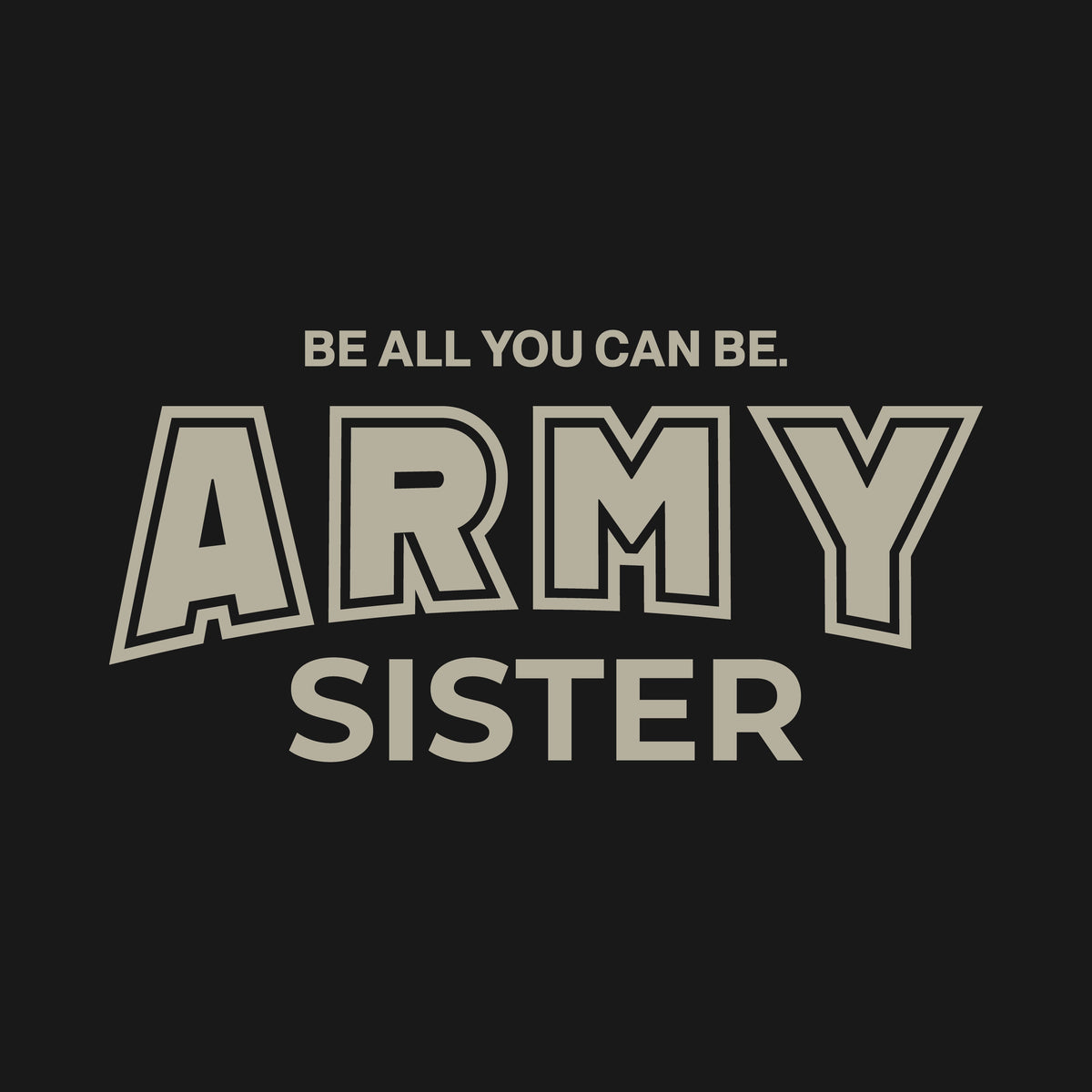 Army Sister Women's T-Shirt (Black)