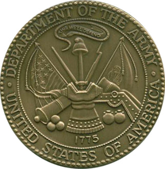 Military Service Medallions in Solid Brass Set of 6 Medallions.