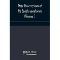 Three Prose Versions Of The Secreta Secretorum (Volume I) - Paperback