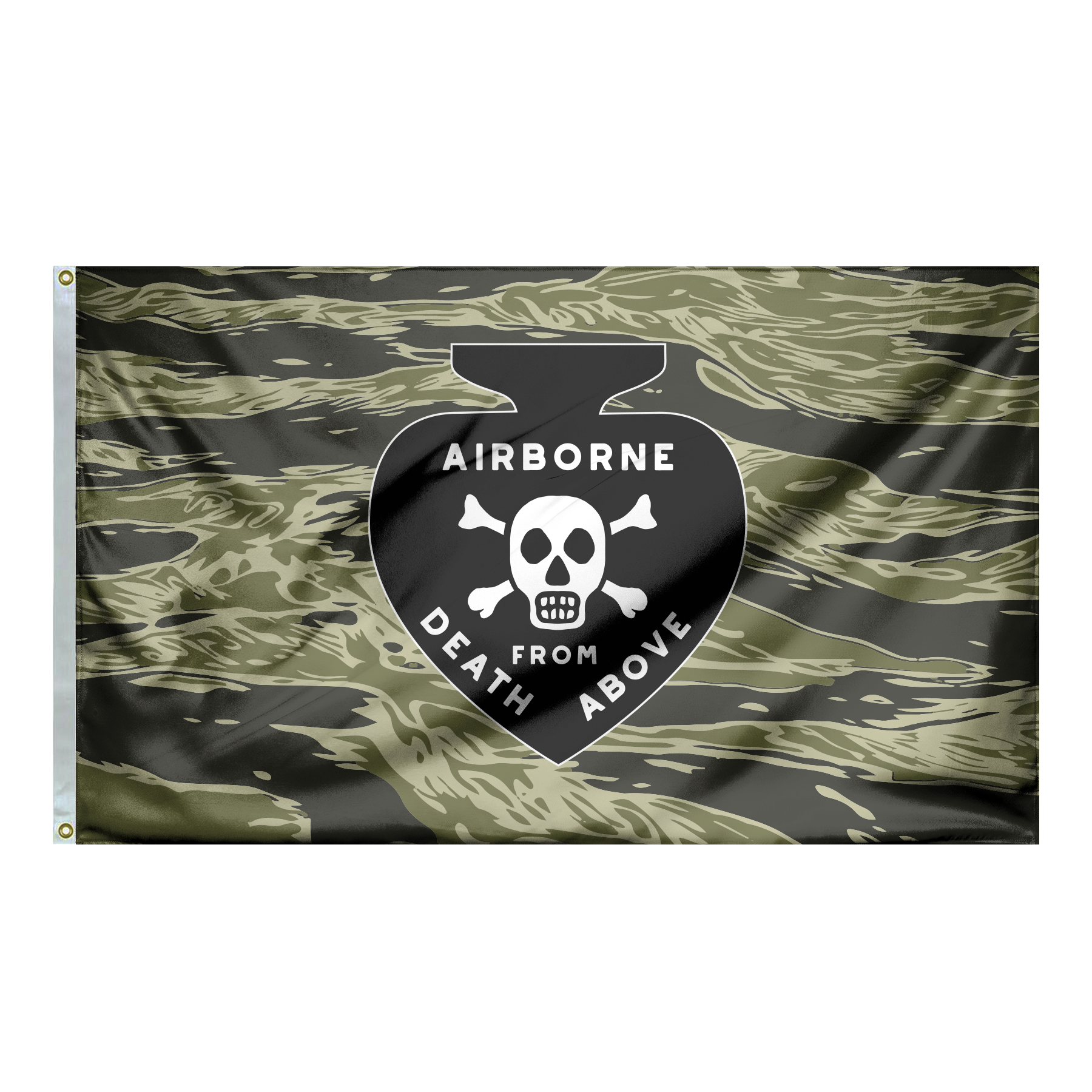Vietnam Airborne Death Spade Double-Sided Flag