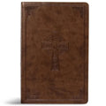CSB Large Print Personal Size Reference Bible, Brown Celtic Cross Leathertouch - Imitation Leather
