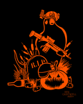 Spooky Halloween Ghost with Rifle