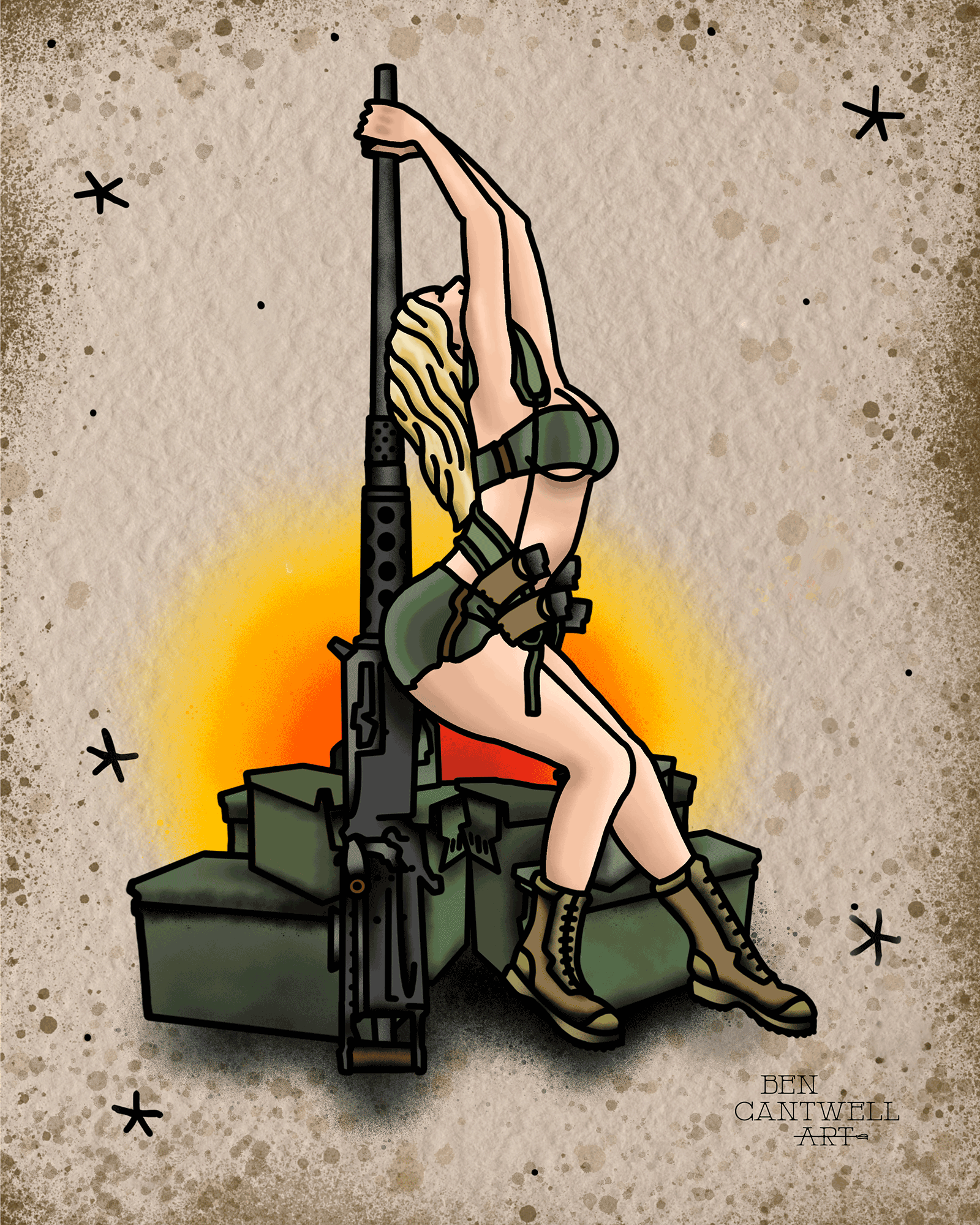 50 cal Pinup