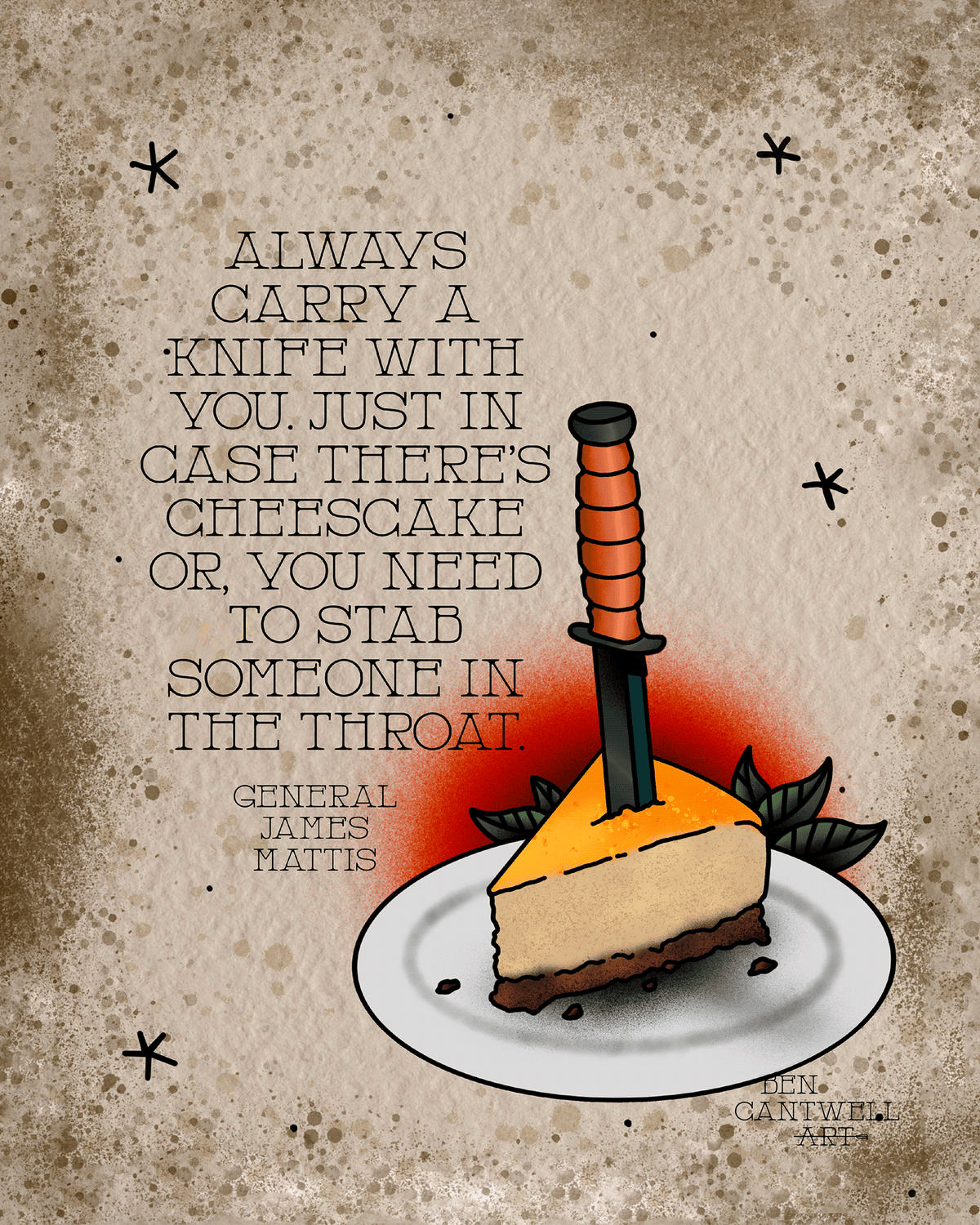 Alway Carry a Knife for Cheesecake