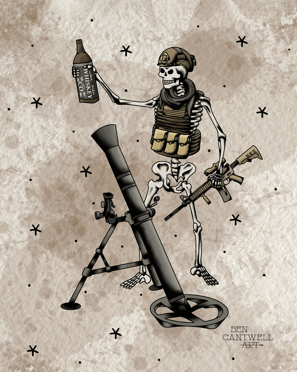 Skeleton With Mortar