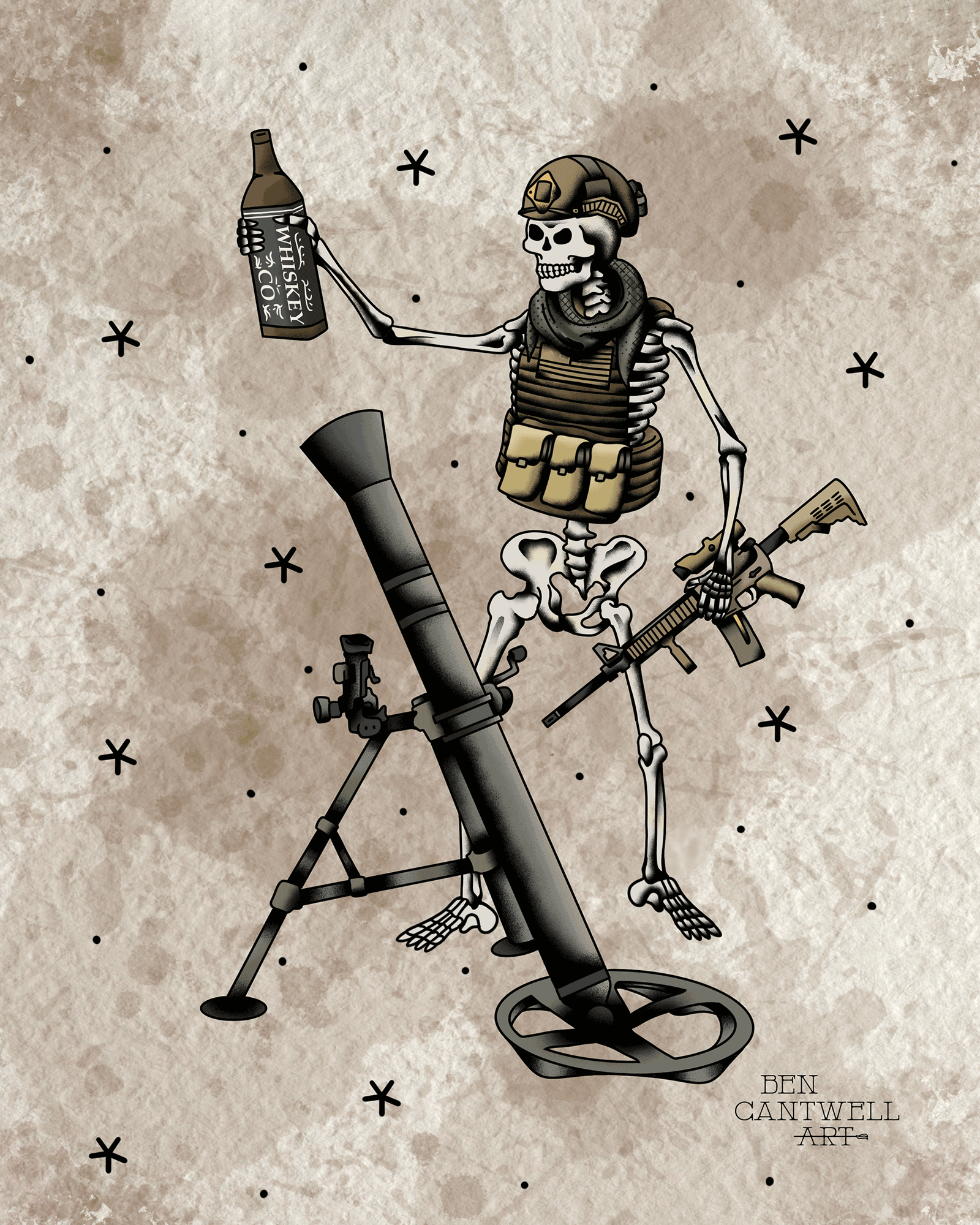 Skeleton With Mortar