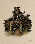 Sniper Hog on a Log