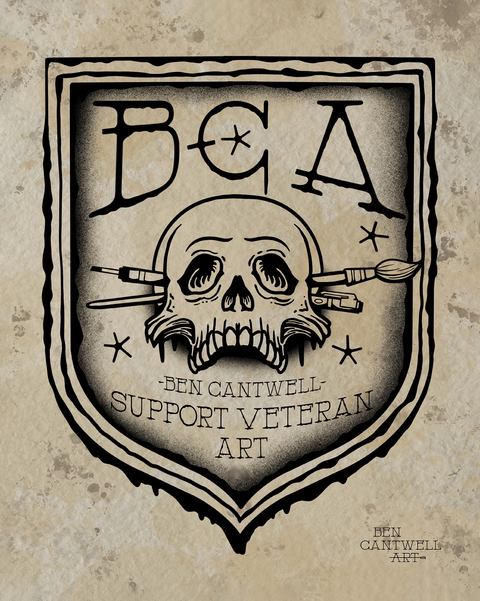 Ben Cantwell Art Logo - Support Veteran Art
