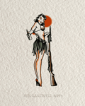 WW2 Pin-Up Girl - M1 Garand and Bayonet