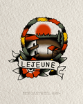 Camp Lejeune Emblem - Encircled by Flowers