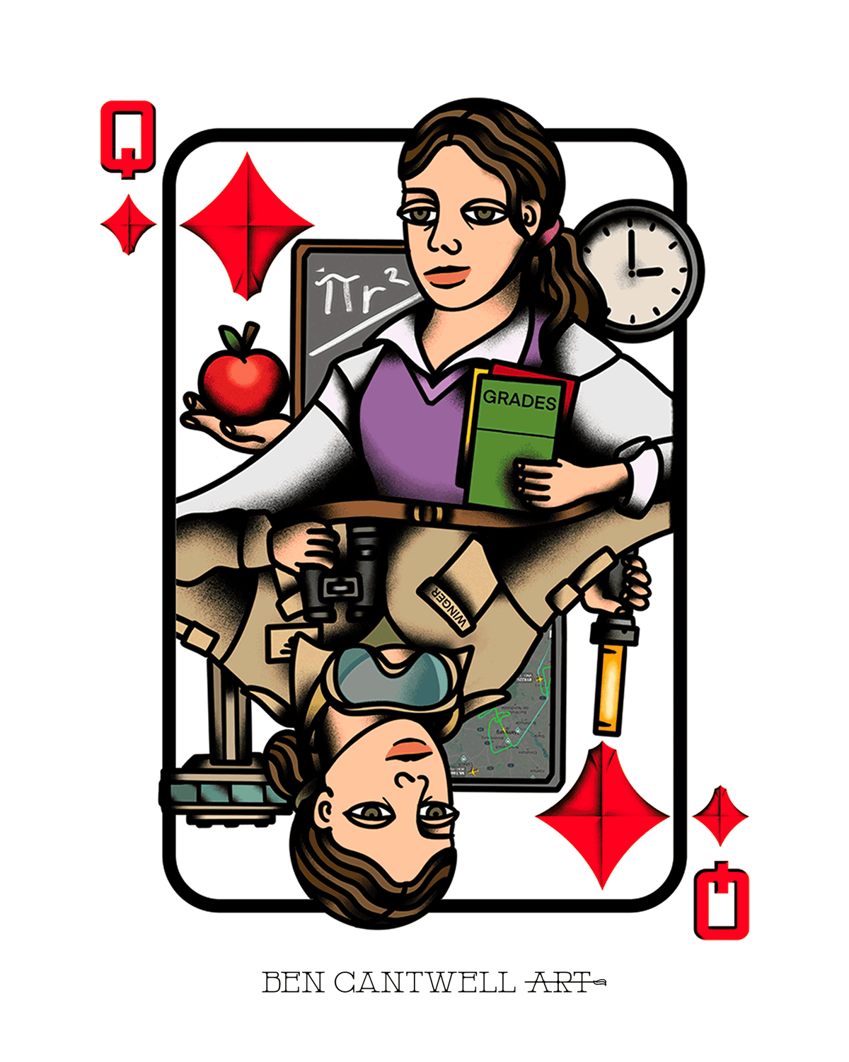Queen of Diamonds - Teacher / Air Wing Marine