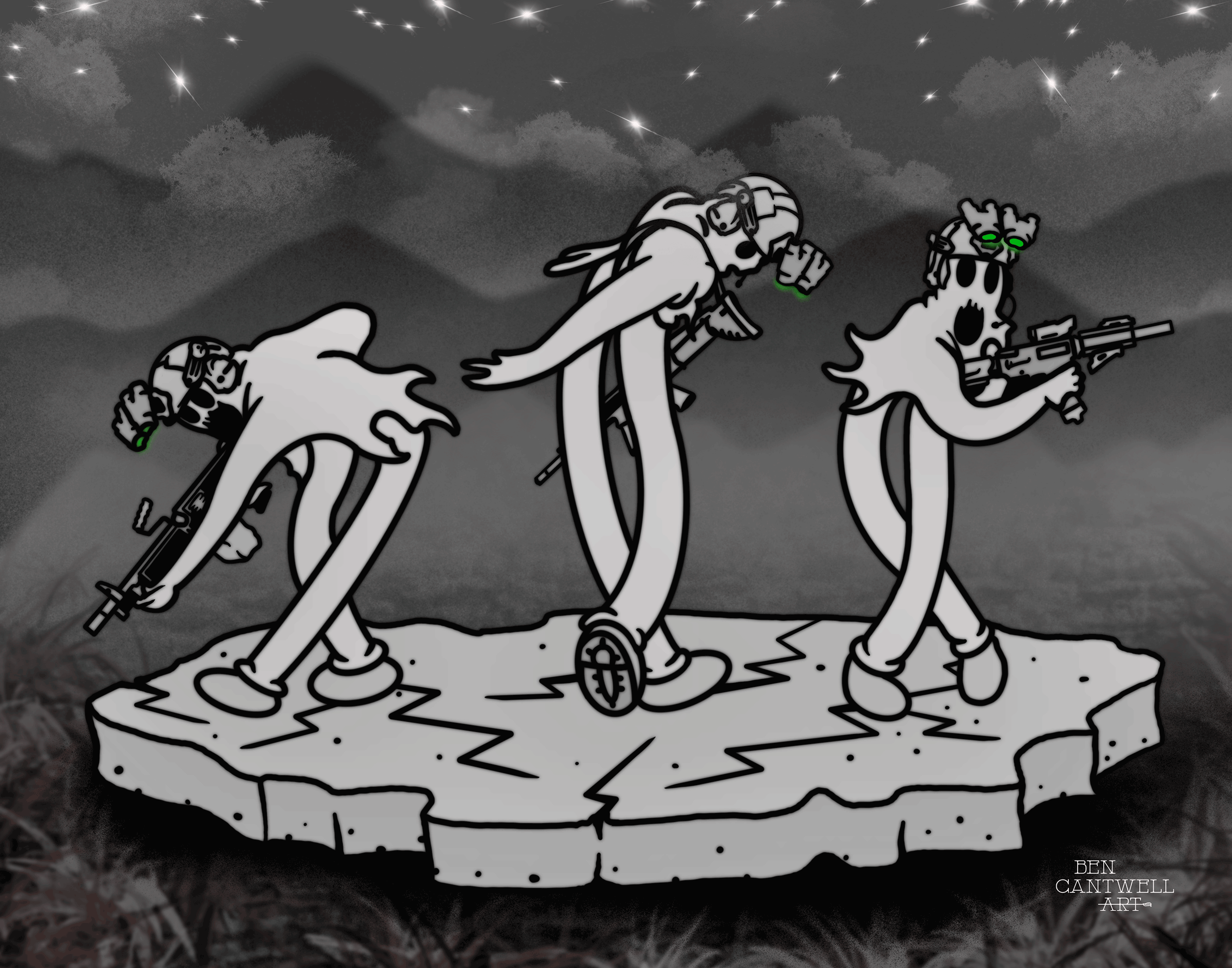 3 Dancing Ghosts (Psyops)