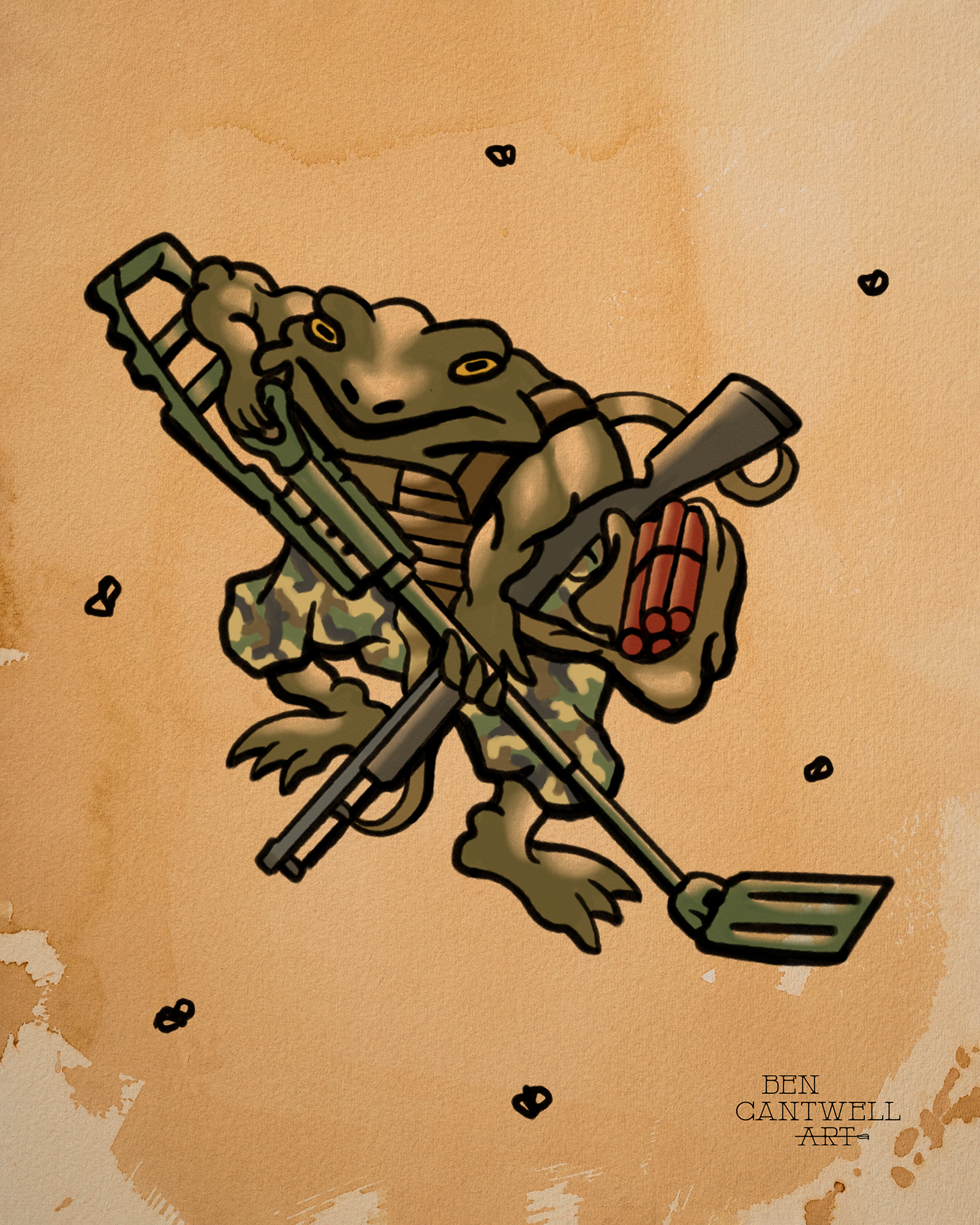 Metal Detector and Shotgun Engineer Frog