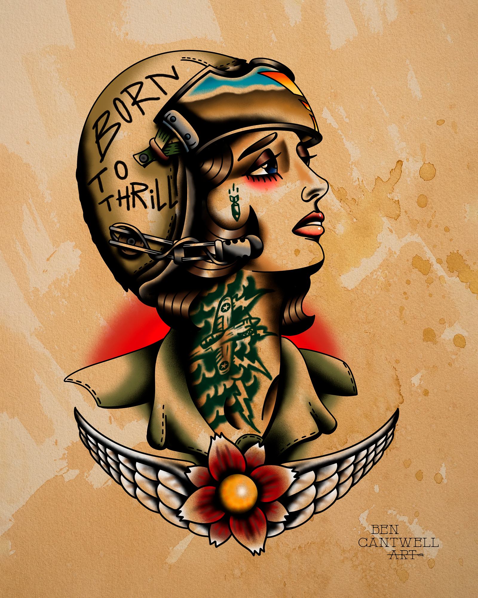 Born to Thrill Pilot Pinup