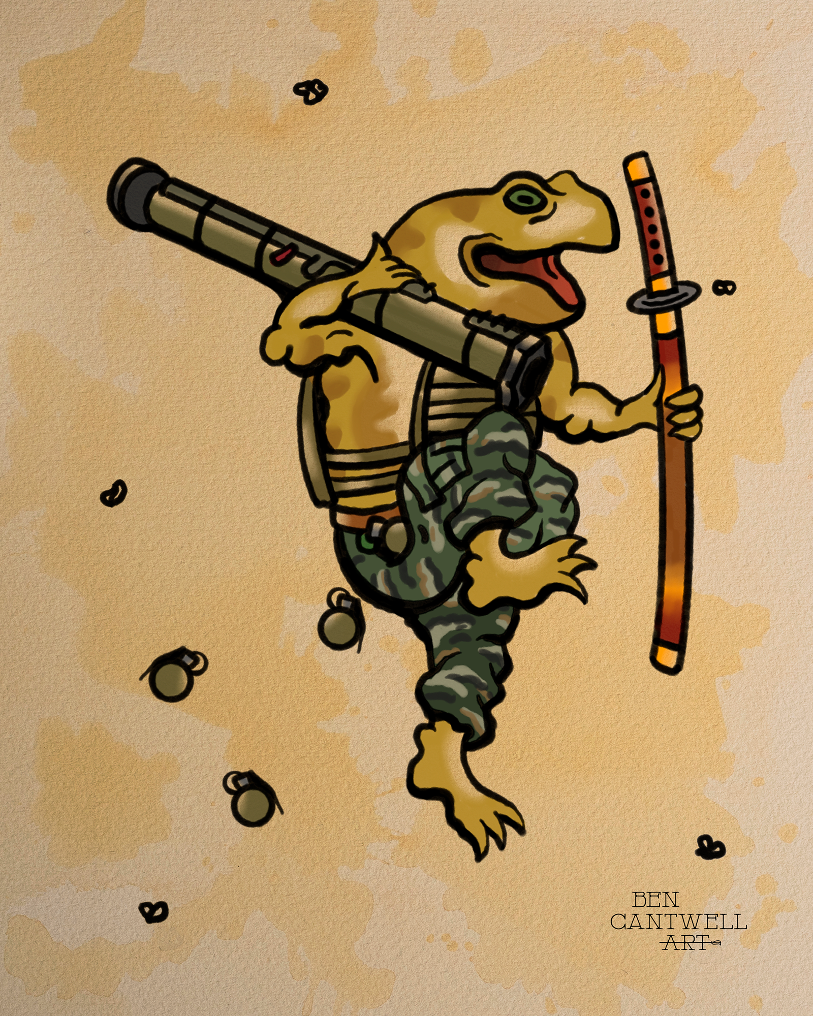 AT4 Rocket and Sword Frog