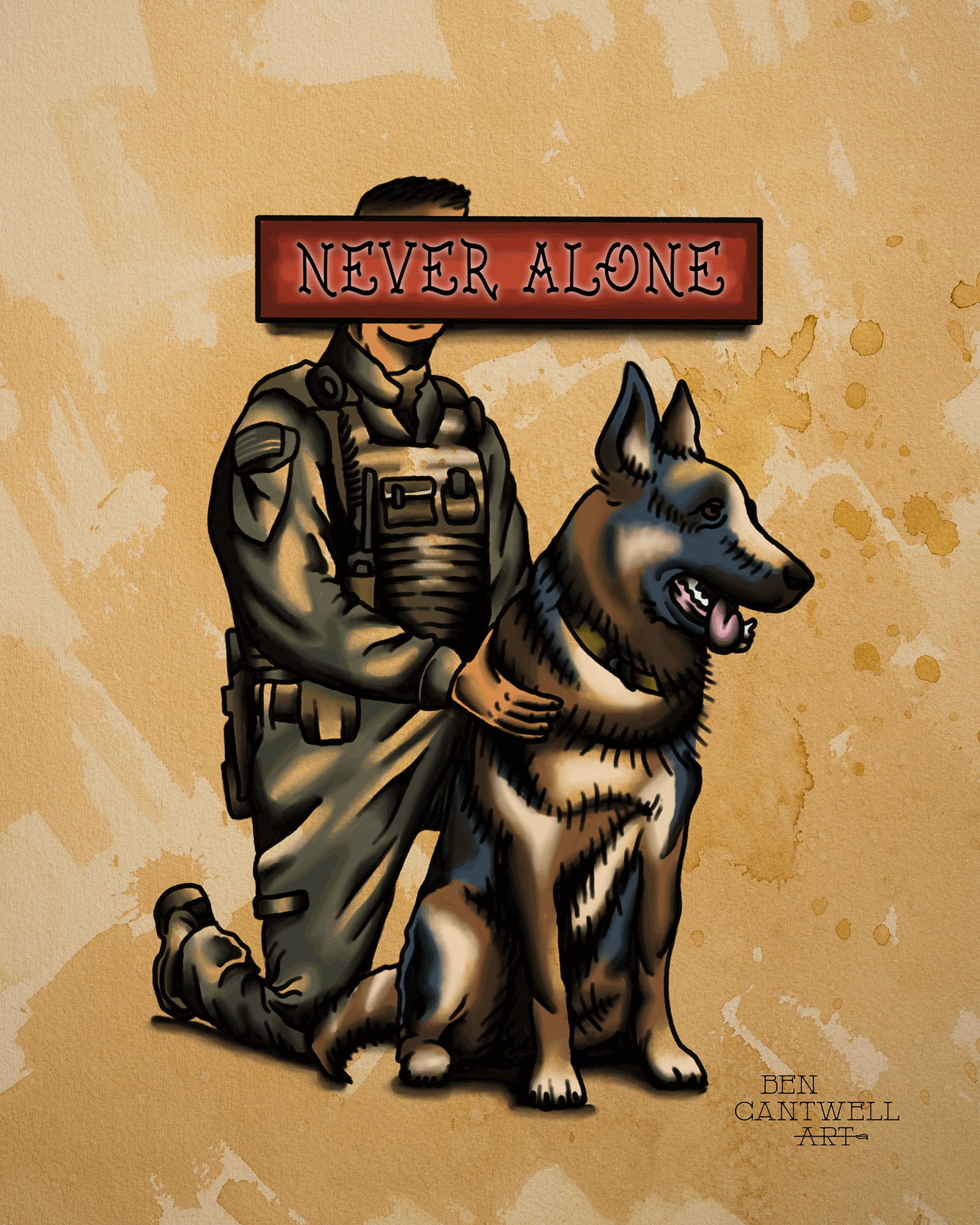 Never Alone K9 and Handler