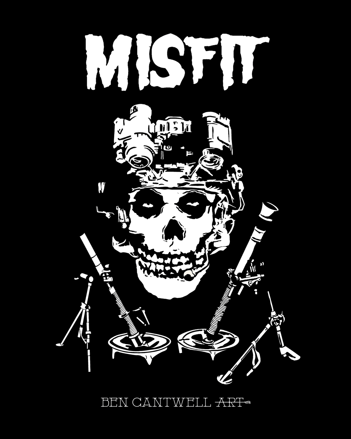 Misfit Skull with Mortars