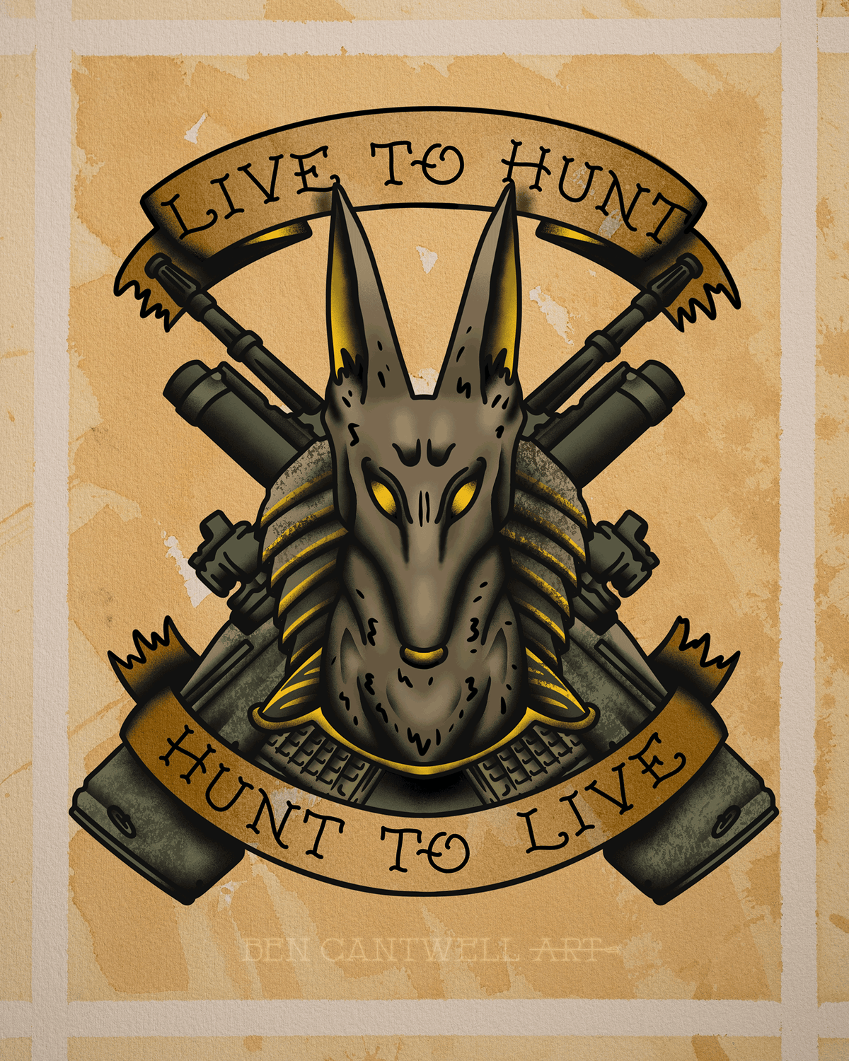 Live to hunt, hunt to live