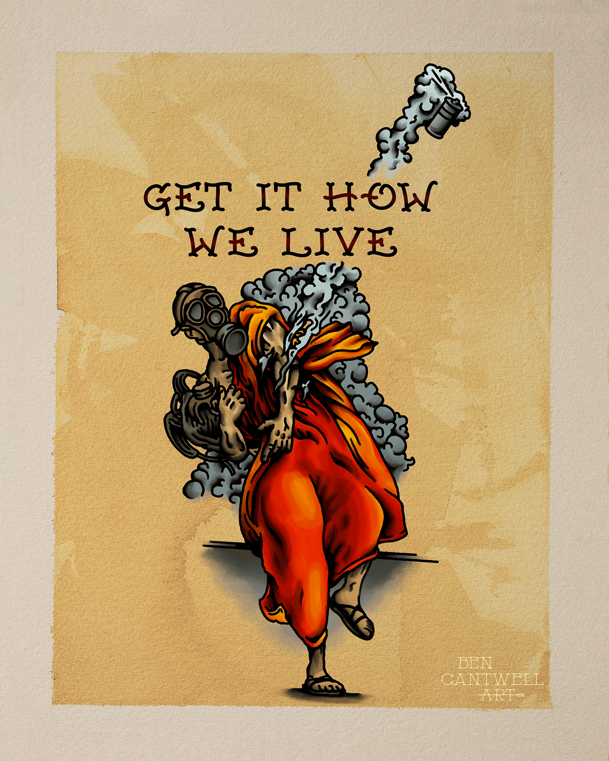Get it How We Live Monk With Grenade