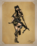 Dancing PIN Up With a 240 Machine Gun