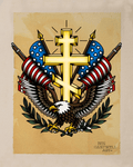 Patriotic Orthodox Cross and Eagle