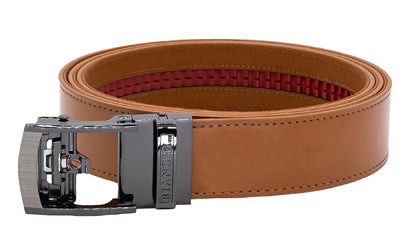 Bianchi EDC NexBelt |  1.5" Wide |  User Adjustable Up to 50" |  Leather Construction |  Matte Finish |  Tan |  High Gloss Silver Buckle
