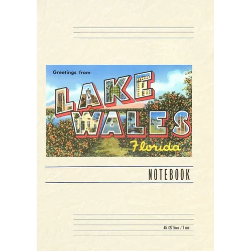 Vintage Lined Notebook Greetings from Lake Wales, Florida