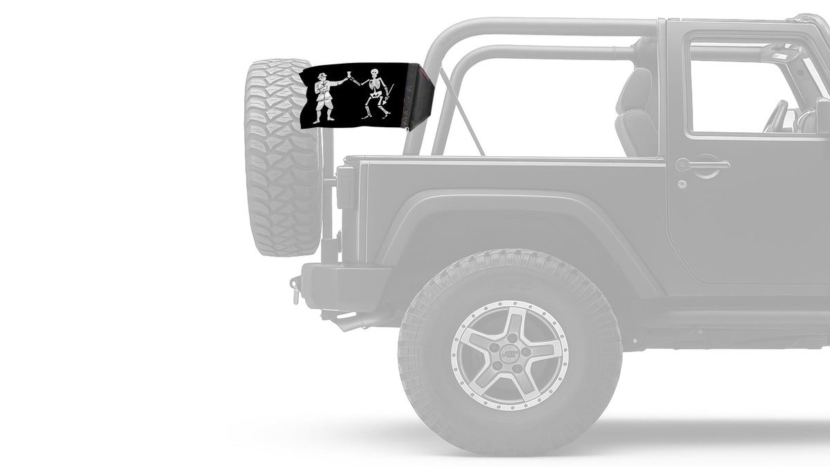 Bartholomew Roberts 12"x18" Forever Wave Flag for Jeep Wrangler CJ-7 and CJ-8 1976-1986