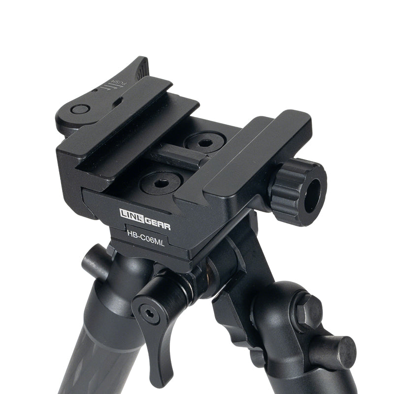 Linkogear HB-C06ML Carbon Fiber Bipod 7.5"-25.9" Arca & Picatinny