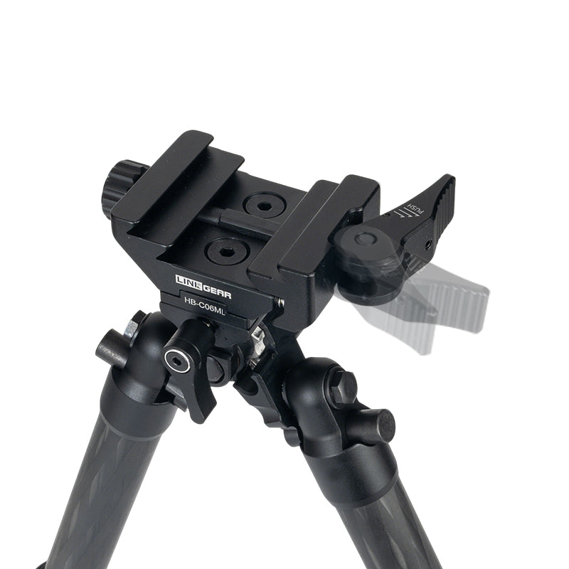 Linkogear HB-C06ML Carbon Fiber Bipod 7.5"-25.9" Arca & Picatinny