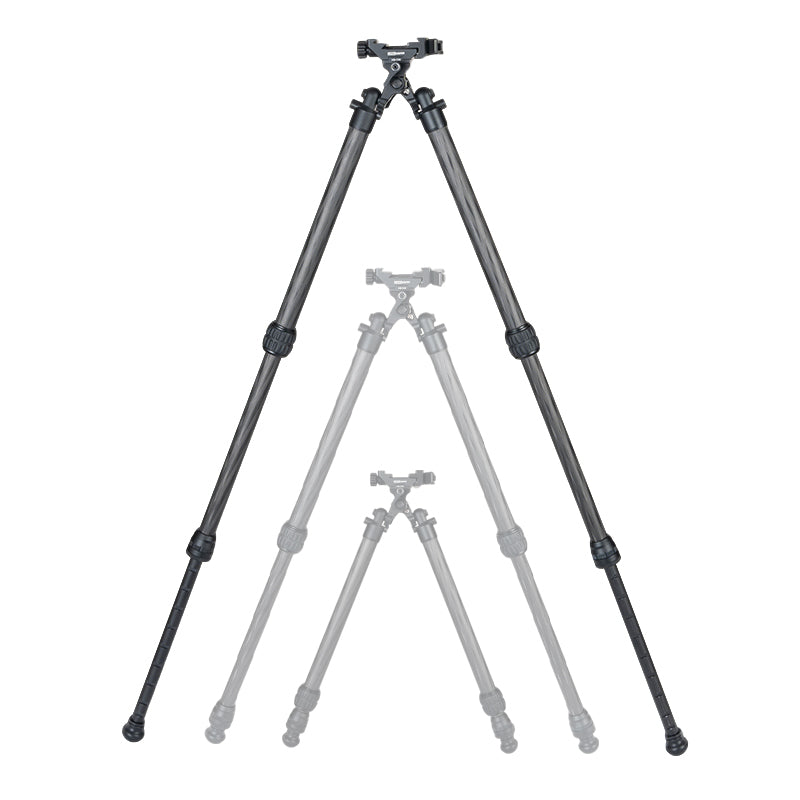 Linkogear HB-C06ML Carbon Fiber Bipod 7.5"-25.9" Arca & Picatinny