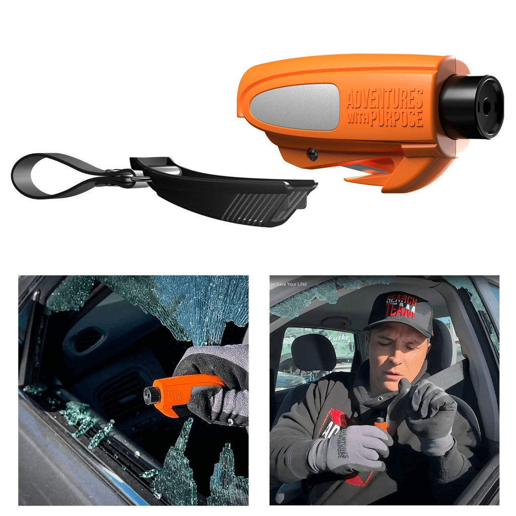 2-in-1 Emergency Window Breaker & Seatbelt Cutter