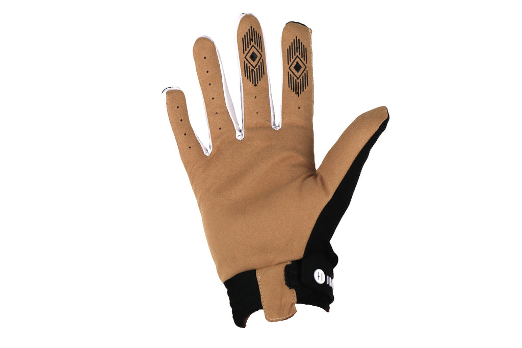 Tan and Black Gloves