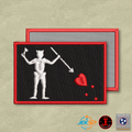 Blackbeard Edward Teach Pirate Flag Patch | Made in USA | VELCRO® Brand Hook Backing