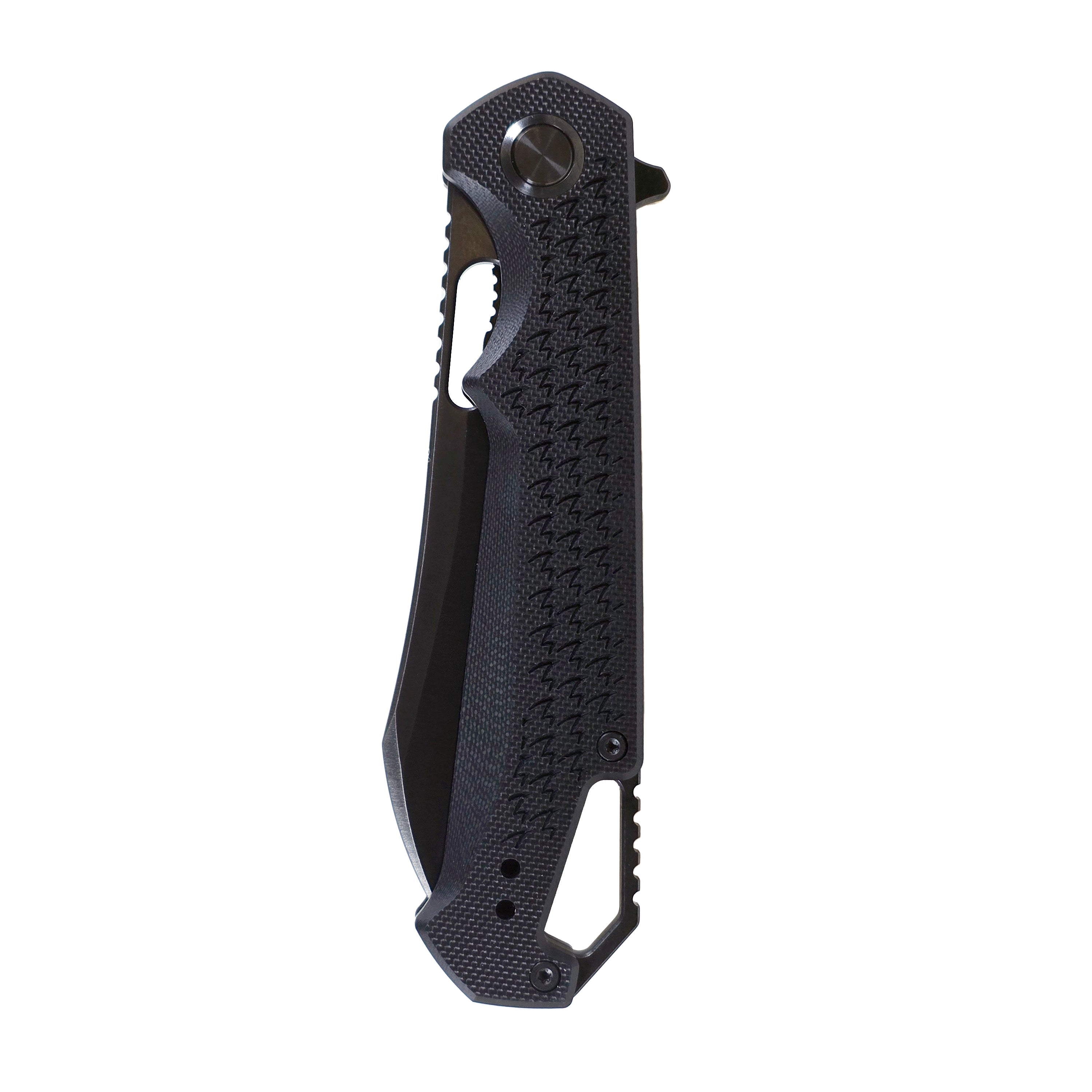 MUCITUP Ceros Blackout Edition – D2 DLC Rhino-Horn Blade | G10 Handle | Liner Lock EDC