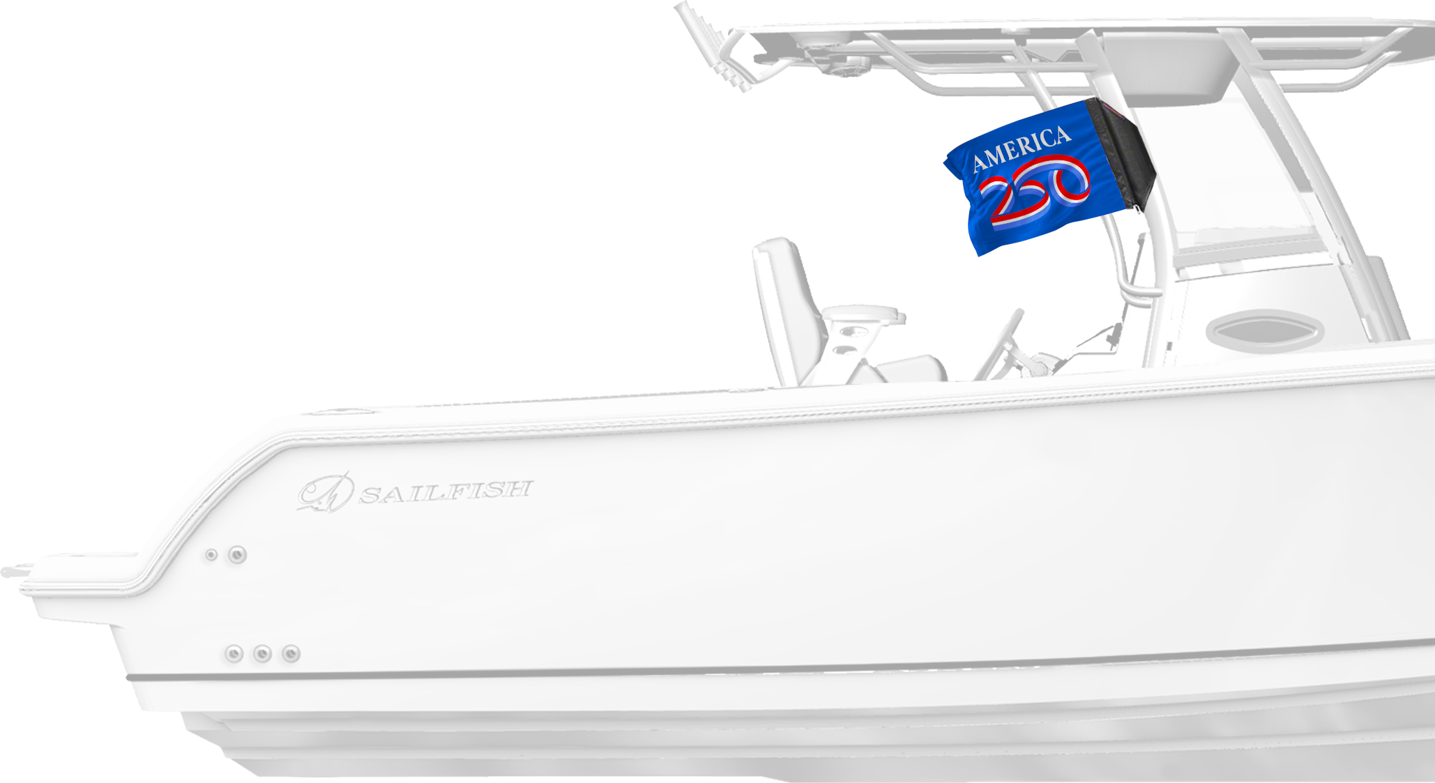 America 250 12"x18" Forever Wave Flag for Boats