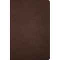 CSB Large Print Thinline Bible, Holman Handcrafted Collection, Brown Premium Goatskin - Leather