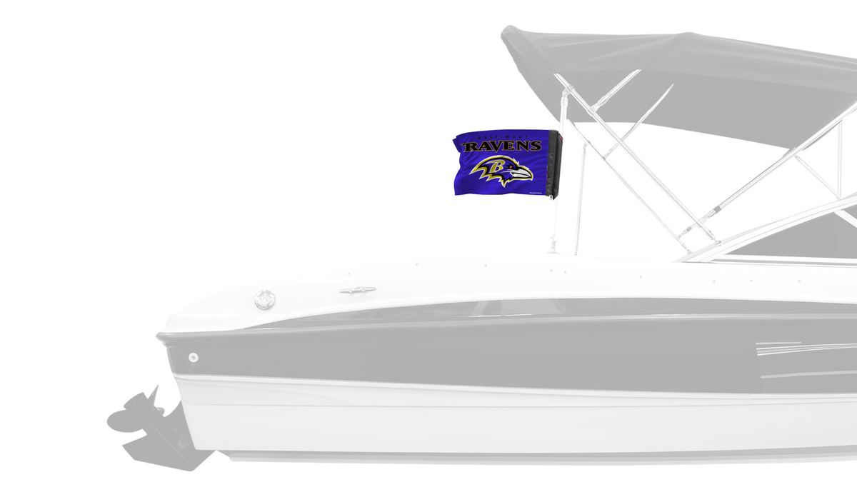 Baltimore Ravens 11"x17" Forever Wave Flag for Boats