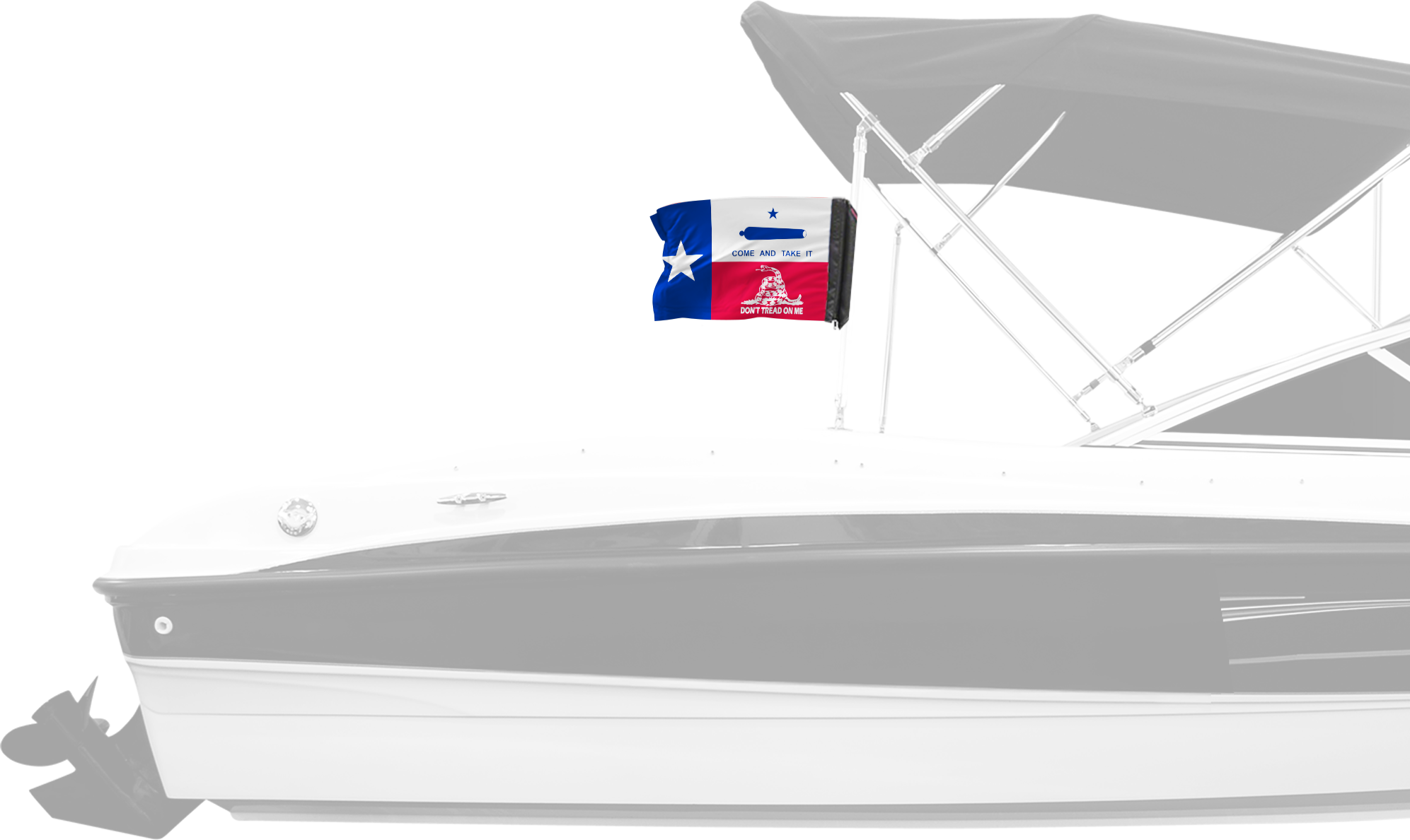 State Flag Texas Don't Tread 12"x18" Forever Wave Flag
