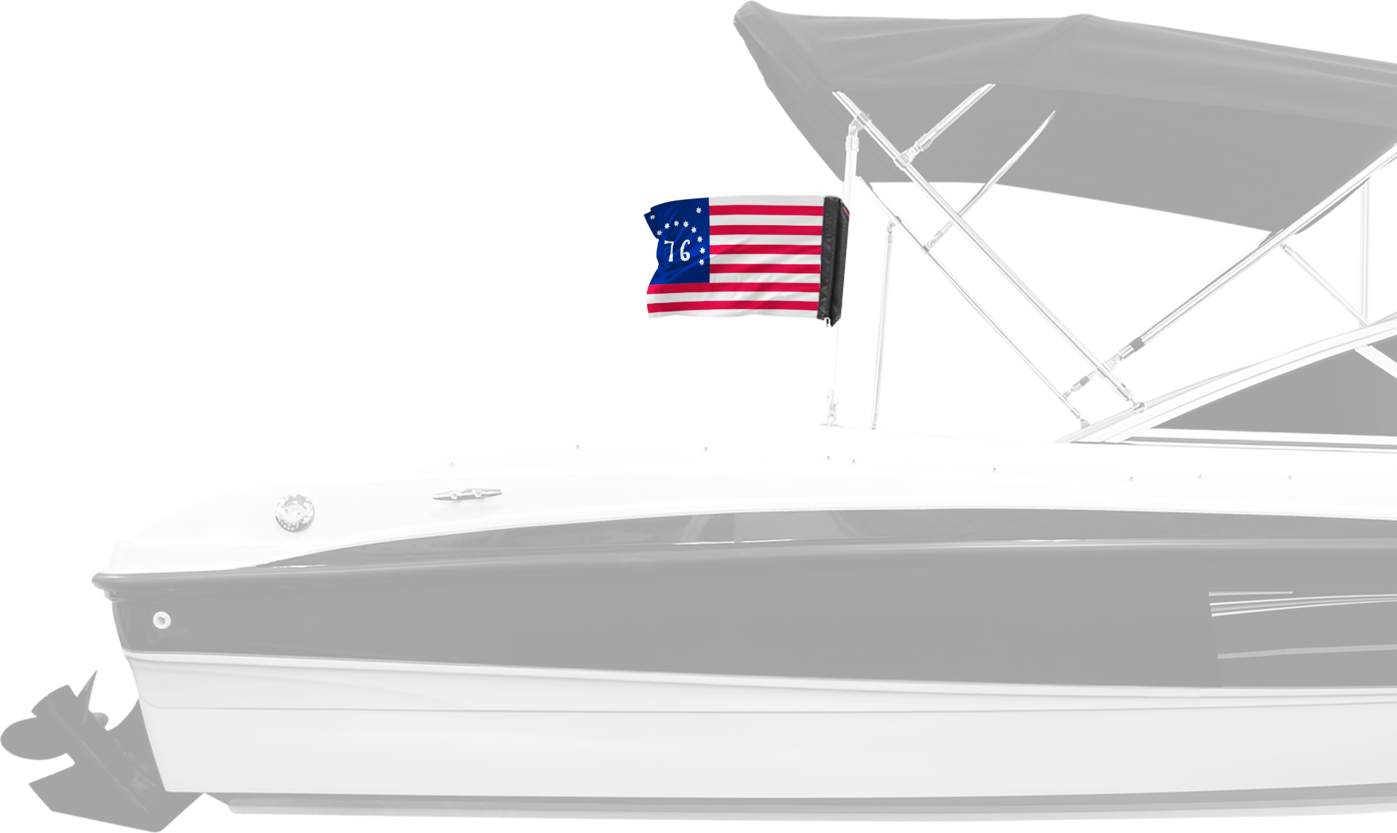 Bennington 12"x18" Forever Wave Flag for Boats
