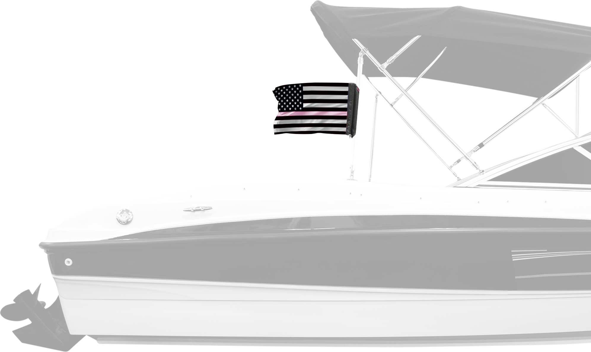 USA Subdued Thin Pink Line 12"x18" Forever Wave Flag