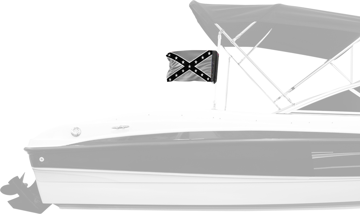 Confederate Subdued 12"x18" Forever Wave Flag for Boats