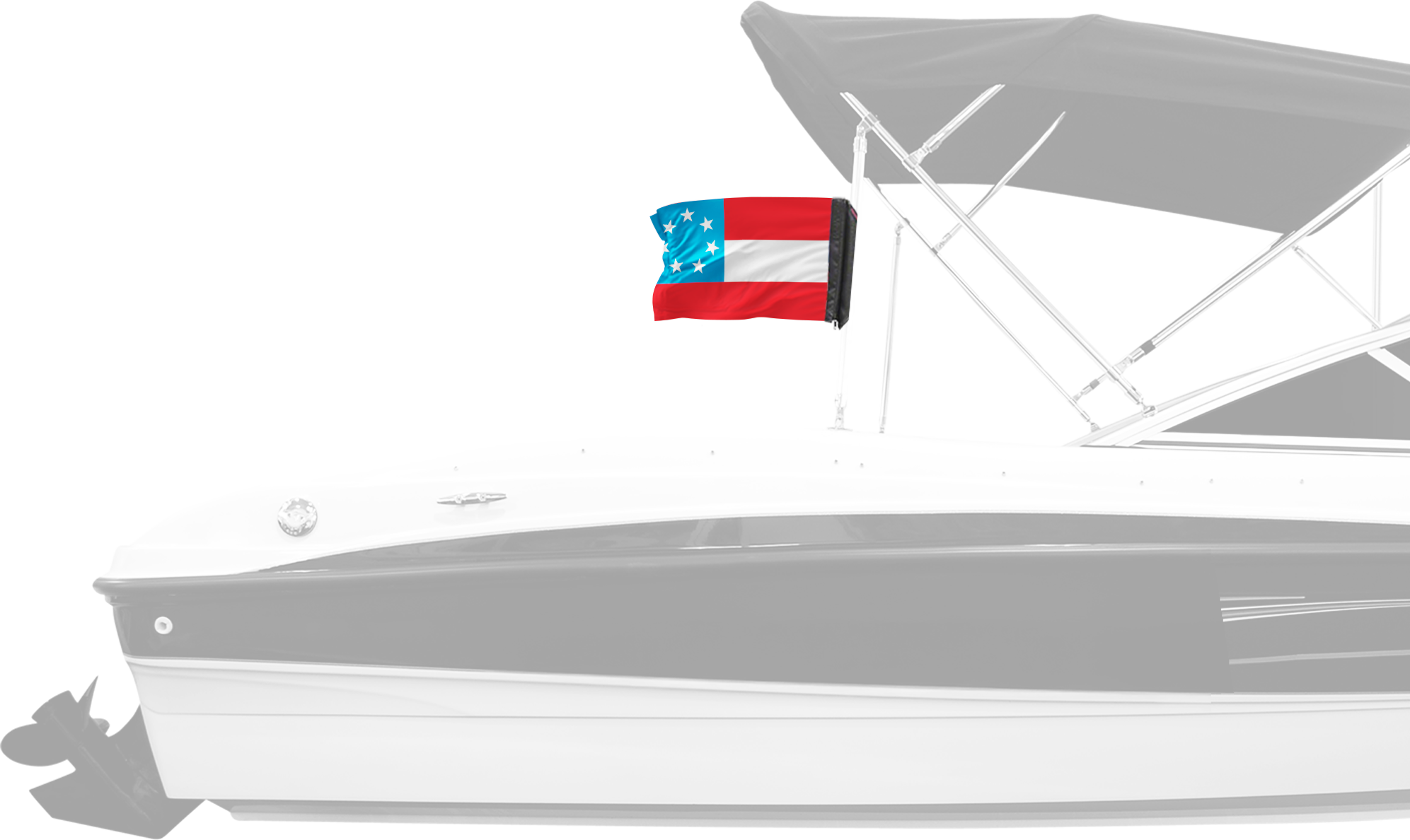 1st Confederate 7 Star 12"x18" Forever Wave Flag