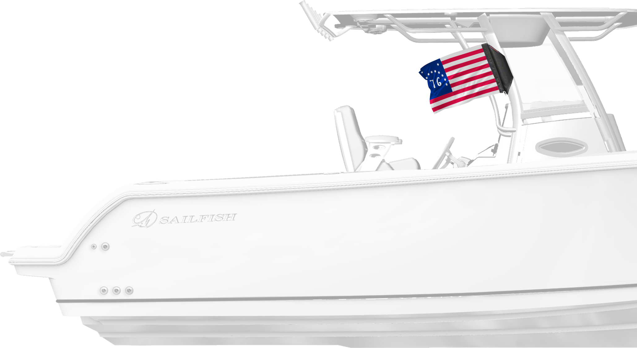 Bennington 12"x18" Forever Wave Flag for Boats