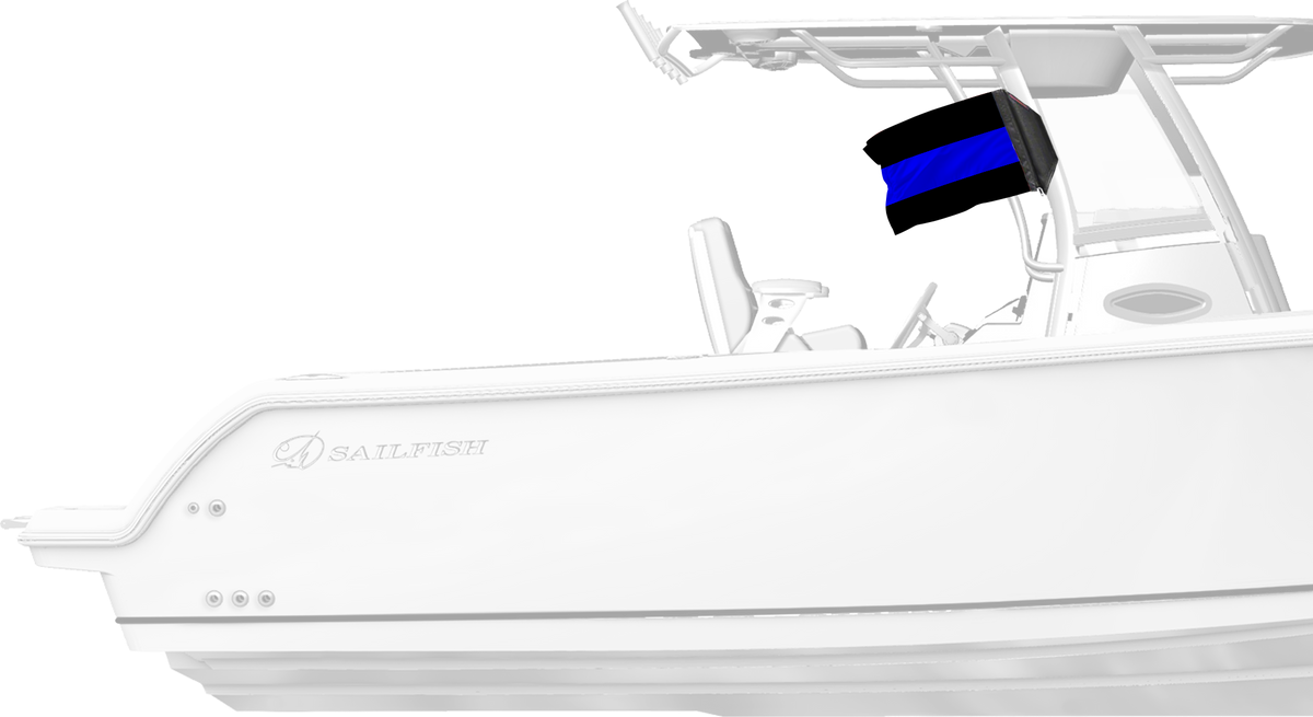 Thin Blue Line 12"x18" Forever Wave Flag