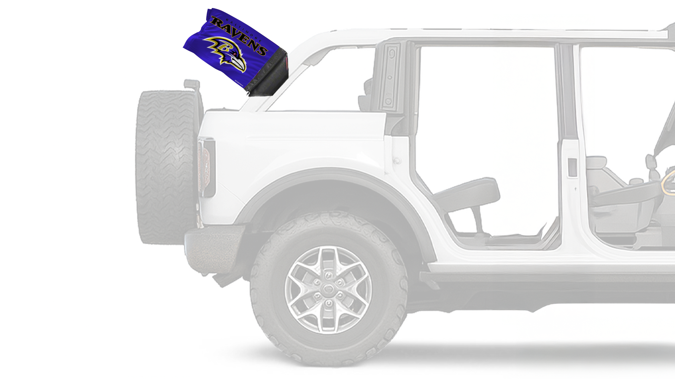 Baltimore Ravens 11"x17" Forever Wave Flag for Bronco