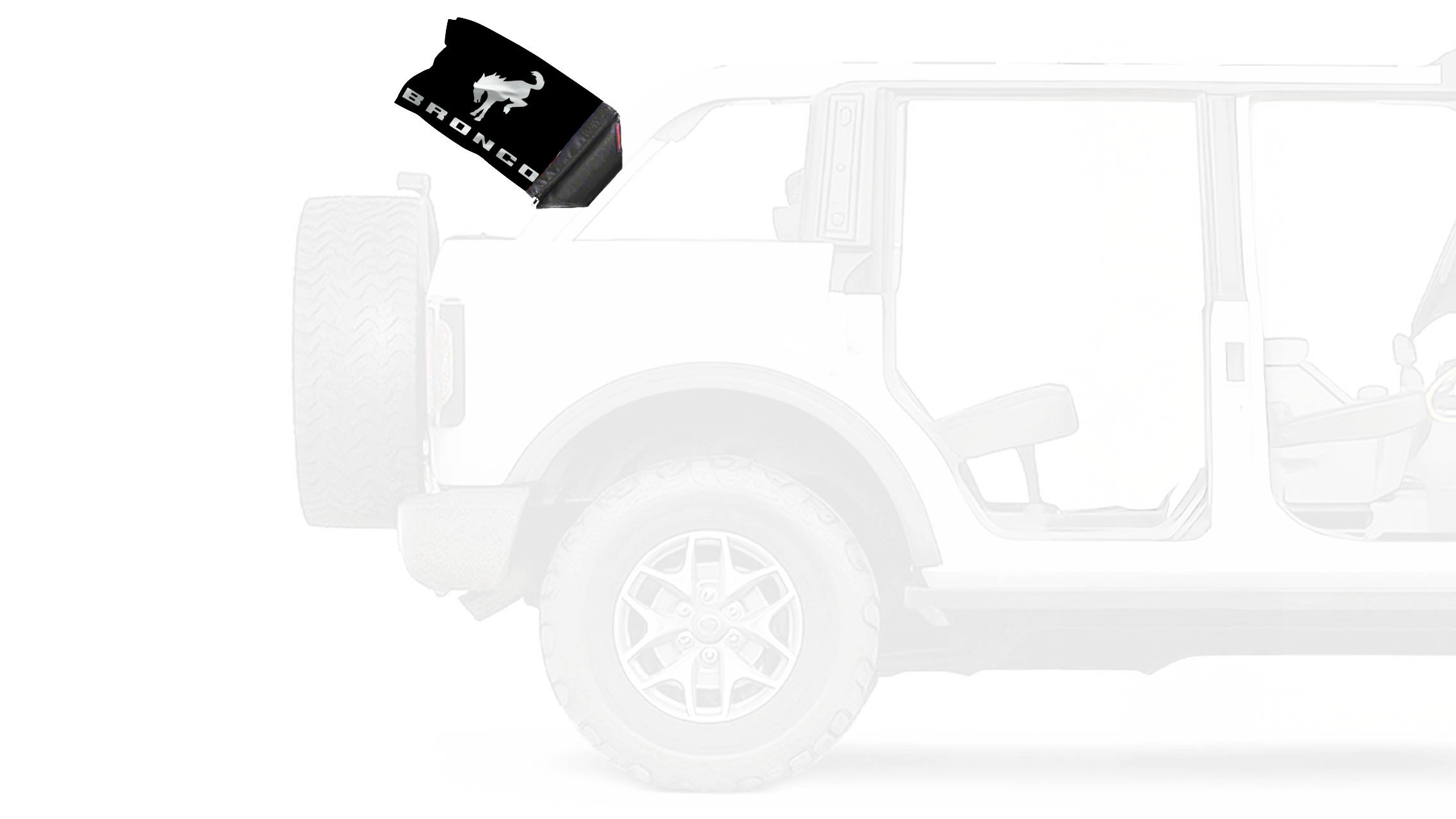 Bucking Bronco 12"x18" Forever Wave Flag for Bronco